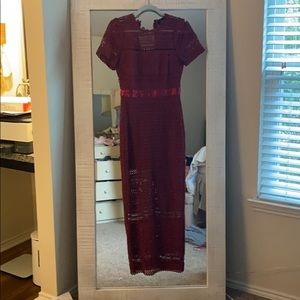 LuLus red lace dress